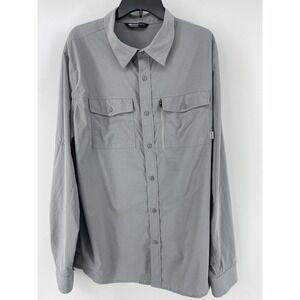 Outdoor Research Shirt Mens 2XL Gray‎ Way Station Hiking Outdoor Roll Sleeve